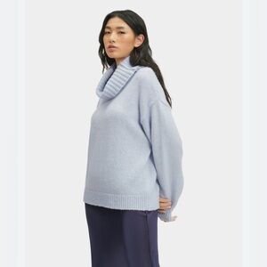 UGG Lylah Slouchy Rollneck Sweater Metallic, Fall, Winter, Cozy, Light Blue, L